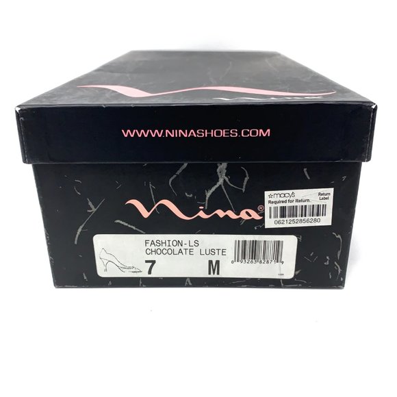 Nina Shoes Fashion-LS Chocolate Luste Heels Sz 7 - Picture 2 of 8